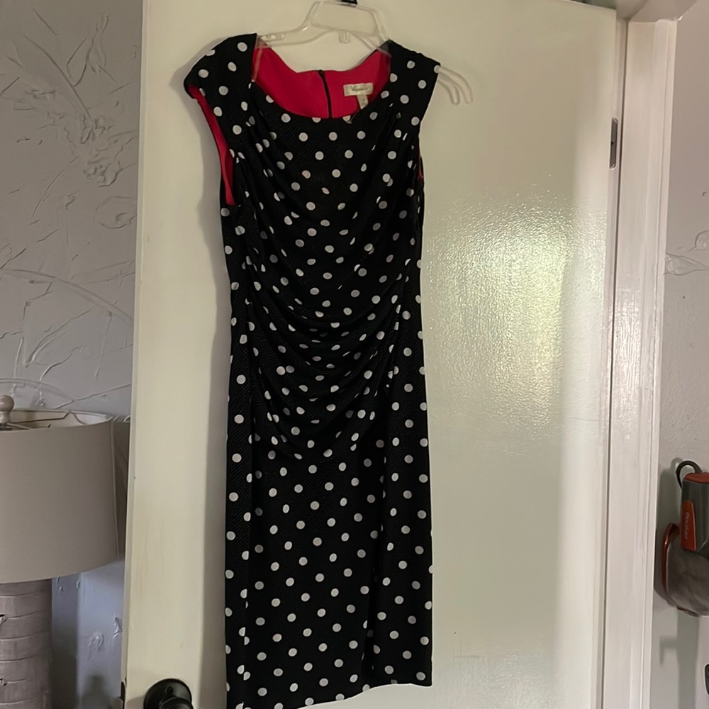 Dress Barn Sheath Polka Dot Dress